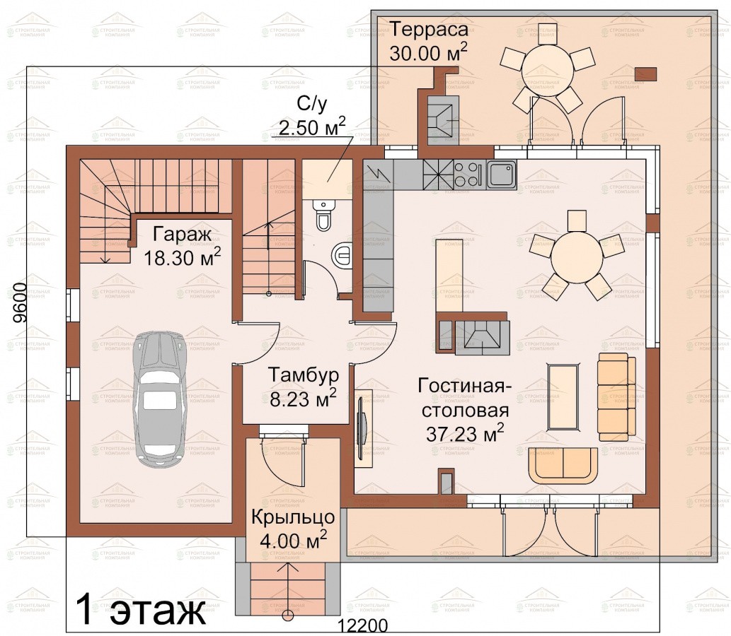 Дом из блоков 257.71 - «СК»