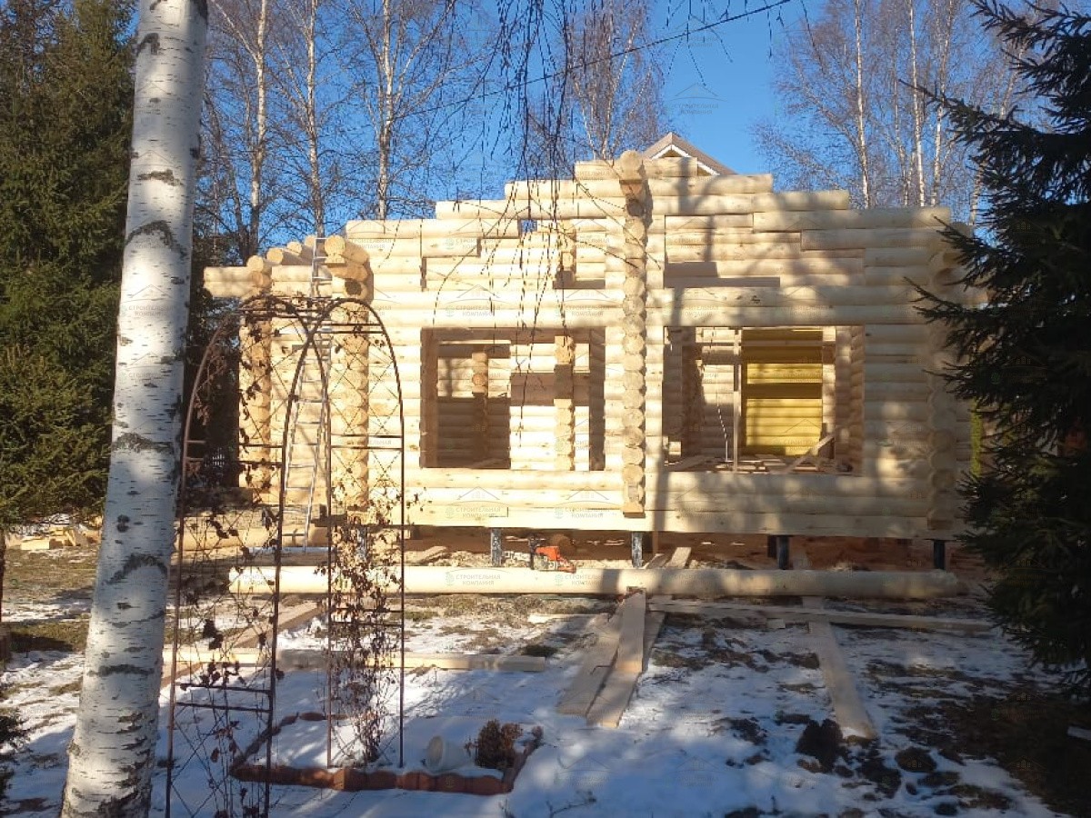 Пристройка к дому бревно 220мм Талдомский р-н СНТ «Агросад» 