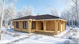 фото Дом-баня из бревна 104.42