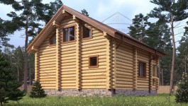 фото Дом-баня из бревна 137.88