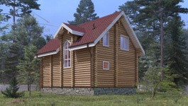 фото Дом-баня из бревна 121.59