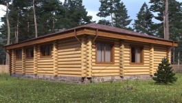 фото Дом-баня из бревна 112.53
