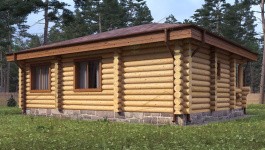 фото Дом-баня из бревна 112.53