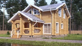 фото Дом-баня из бревна 150.65
