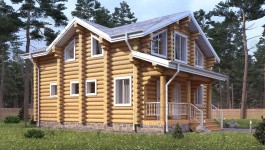 фото Дом-баня из бревна 150.65