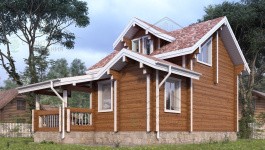 фото Дом-баня из бруса 105.69