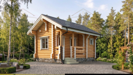 фото Баня из бревна кедра 24.1