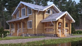 фото Дом-баня из бревна 150.65