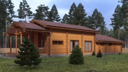 фото Дом-баня из бруса 321.01
