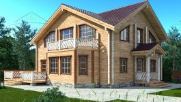 фото Дом-баня из бруса 253.41
