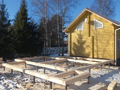 фото к Пристройка к дому бревно 220мм Талдомский р-н СНТ «Агросад»  #2