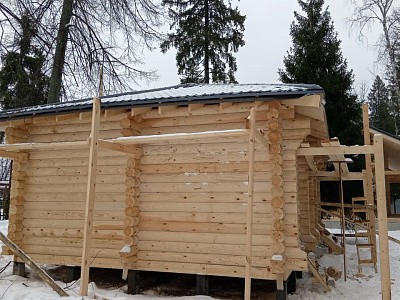 фото к Баня из бревна 240мм Истринский р-н КП Лесогорье #2