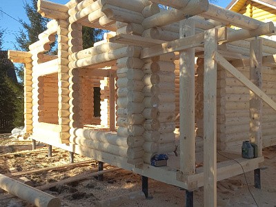 фото к Пристройка к дому бревно 220мм Талдомский р-н СНТ «Агросад»  #7