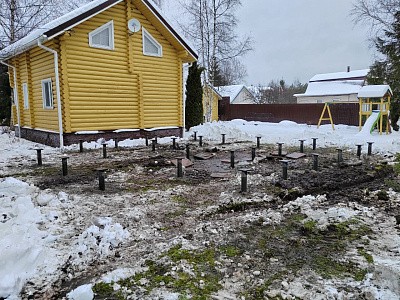 фото к Пристройка к дому бревно 220мм Талдомский р-н СНТ «Агросад»  #1