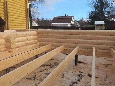 фото к Пристройка к дому бревно 220мм Талдомский р-н СНТ «Агросад»  #3