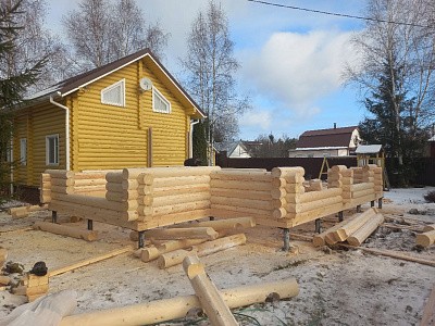 фото к Пристройка к дому бревно 220мм Талдомский р-н СНТ «Агросад»  #4