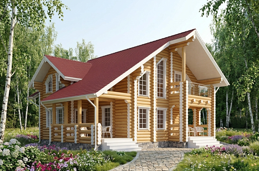 фото к Дом из бревна лиственницы 168 #1