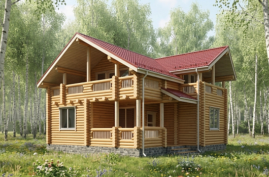 фото к Дом из бревна лиственницы 233.21 #1