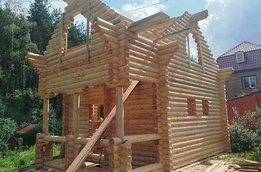 фото к Баня из бревна 200мм Воскресенский р-н д. Елкино с/т Химик-3а  #1