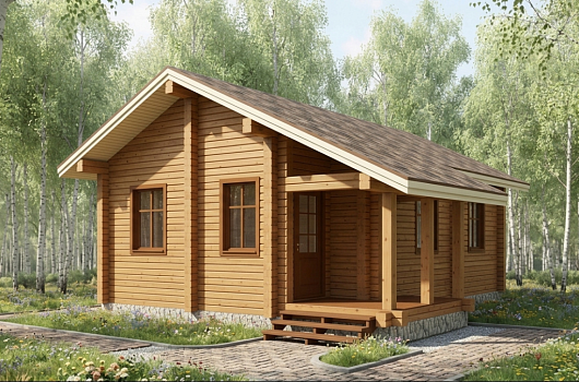 фото к Дом из бруса камерной сушки 54.9