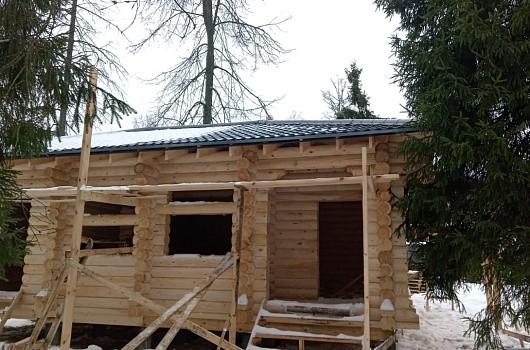 фото к Баня из бревна 240мм Истринский р-н КП Лесогорье #1