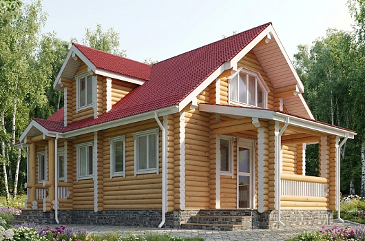 фото к Дом из бревна лиственницы 146.37 #1