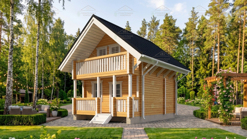фото Дом из клееного бруса 60