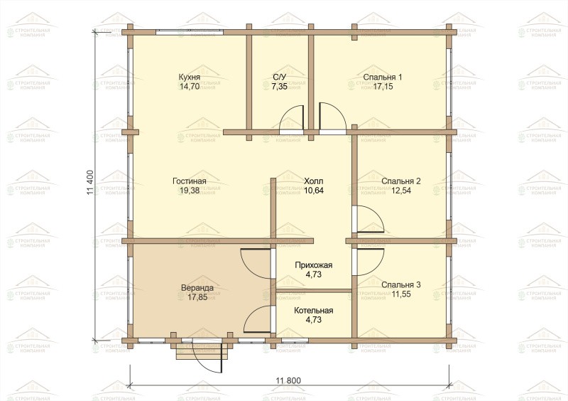 фото Дом из бревна 120.65