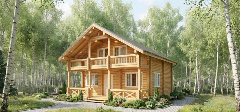 фото Дом-баня из бруса 137.88