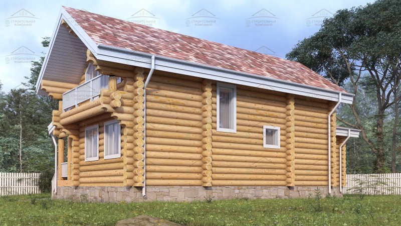 фото Дом-баня из бревна 143.54