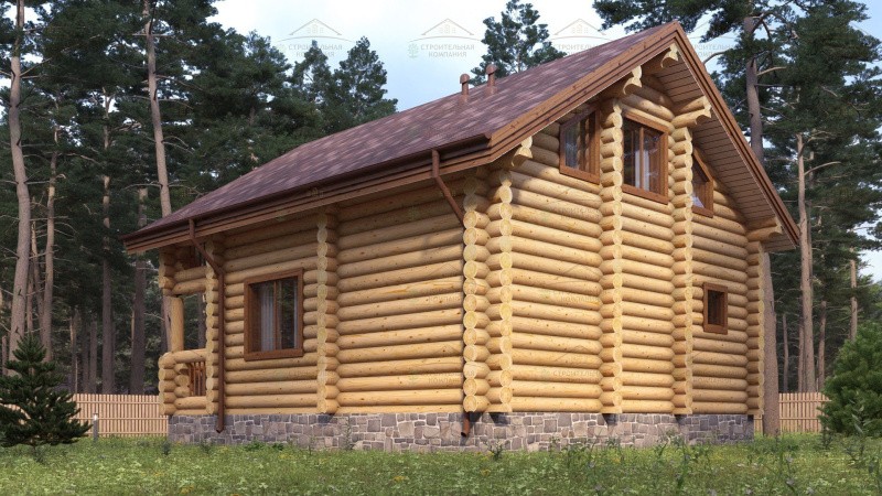 фото Дом-баня из бревна 137.88