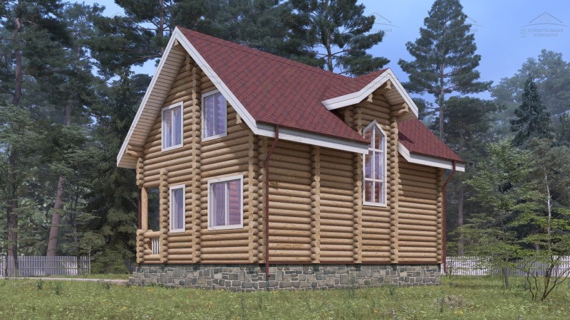 фото Дом-баня из бревна 121.59