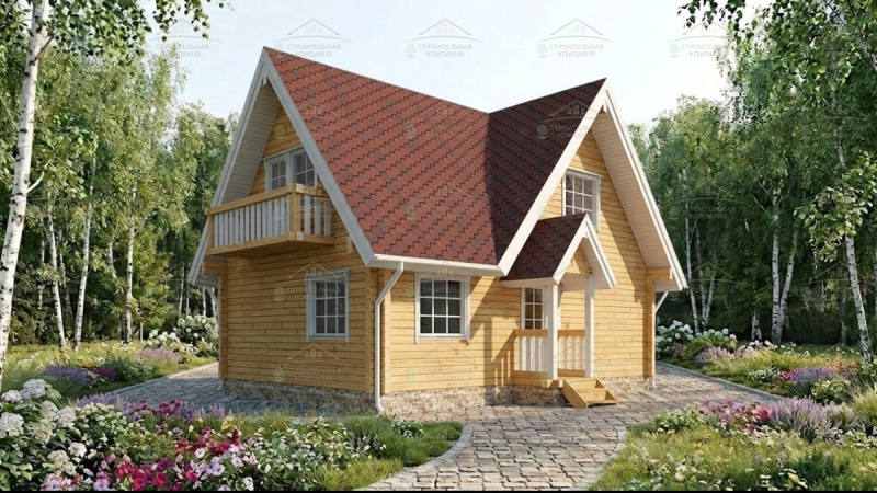 фото Дом из бруса камерной сушки 107.93