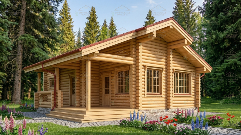фото Баня из бруса лиственницы 74.66
