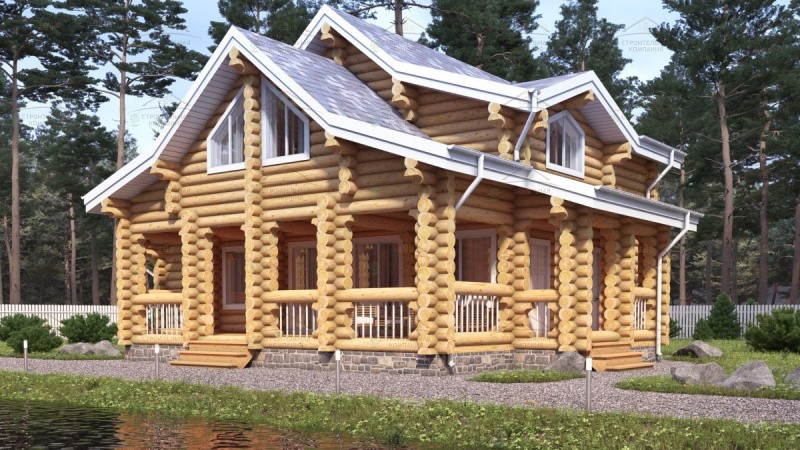 фото Дом-баня из бревна 188.78