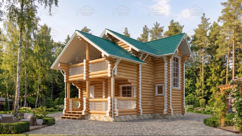 фото Дом-баня из бревна 114.45