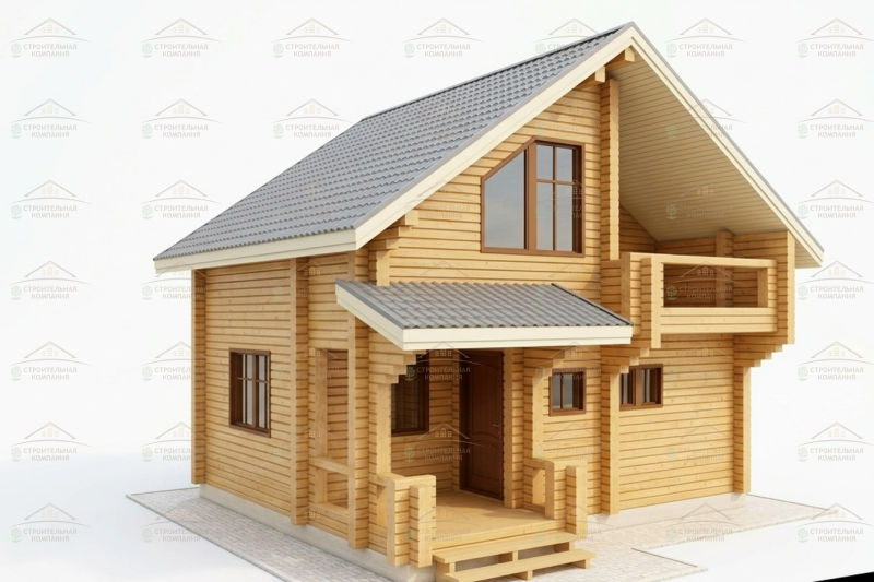 фото Дом-баня из бруса 82.87