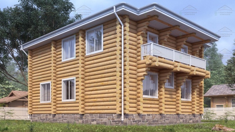 фото Дом-баня из бревна 200.07