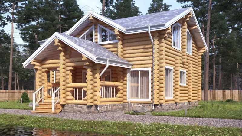 фото Дом-баня из бревна 150.65