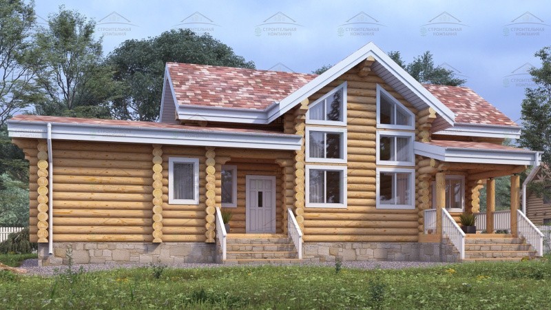 фото Дом-баня из бревна 143.54