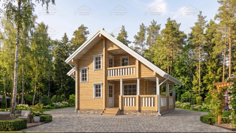 фото Дом из бруса камерной сушки 90.55