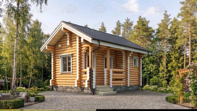 фото Баня из бревна кедра 24.1