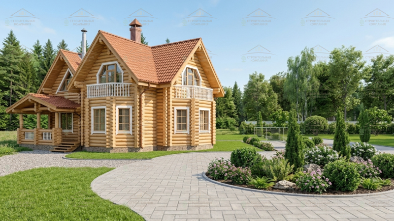 фото Дом-Баня из бревна 185.13