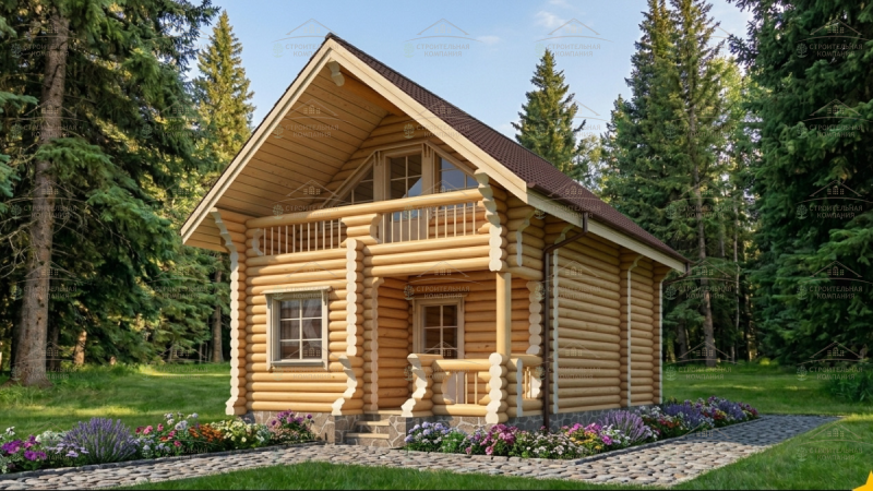 фото Баня из бруса лиственницы 81.4