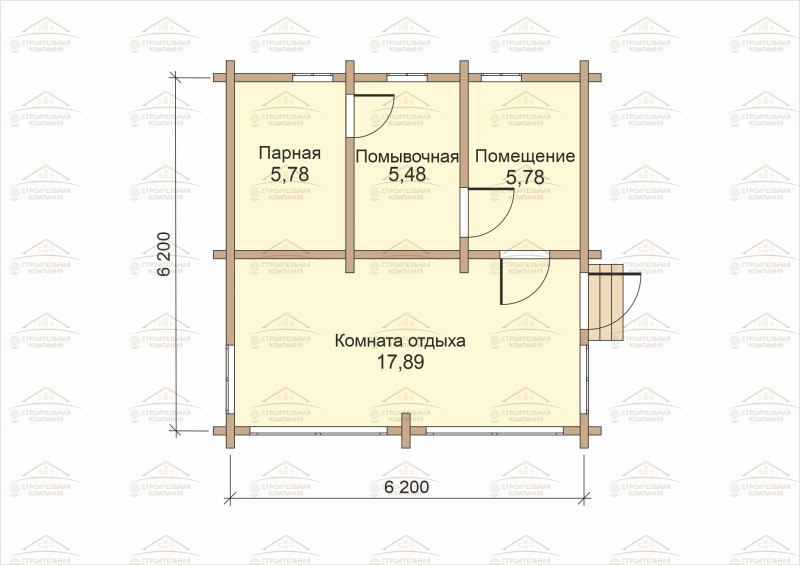 фото Баня из клееного бруса 34.93