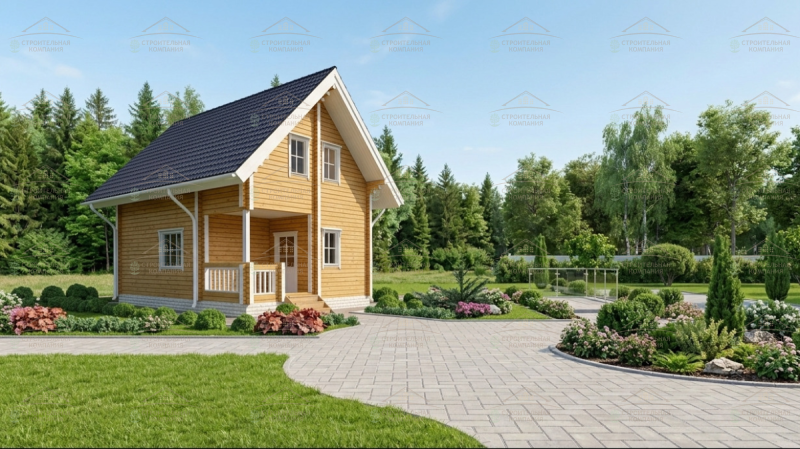 фото Дом из бруса камерной сушки 75.5