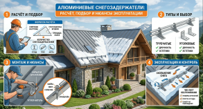 Алюминиевые снегозадержатели: расчёт, подбор и нюансы эксплуатации