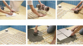 Теплый пол под плитку: технология укладки с фото